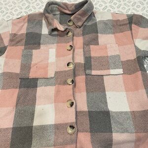 Thick Pink & Grey Flannel from Zulily